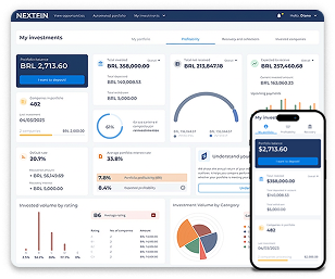 Nextfin portfolio dashboard on mobile