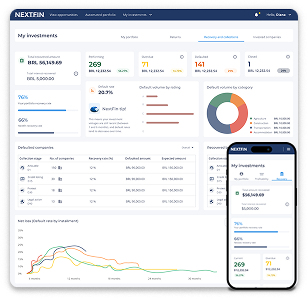 Nextfin recovery dashboard on mobile