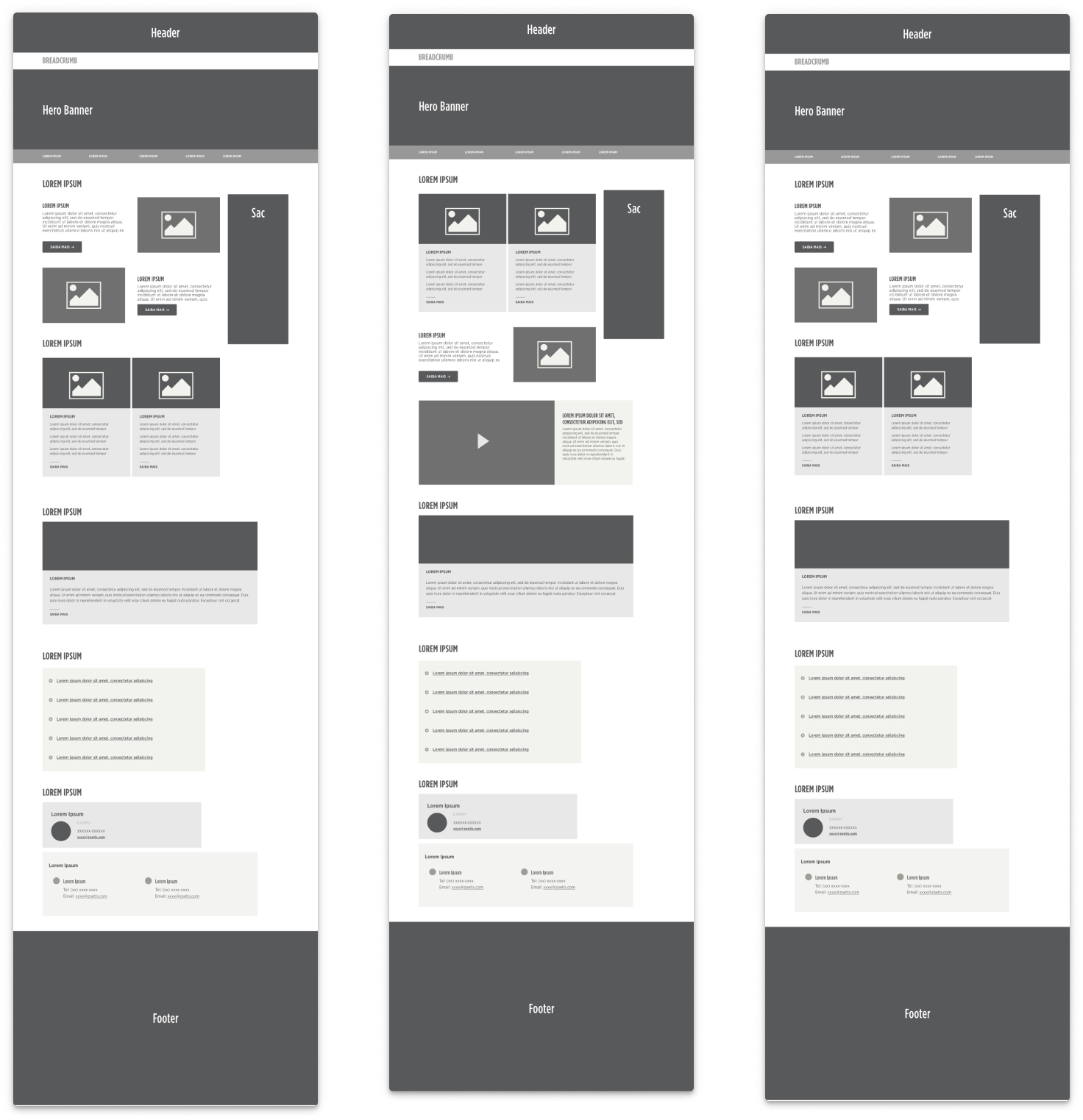 zool wireframes